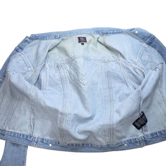 Boom boom Jeans fringe silver discs blue denim jean jacket - Picture 3 of 6